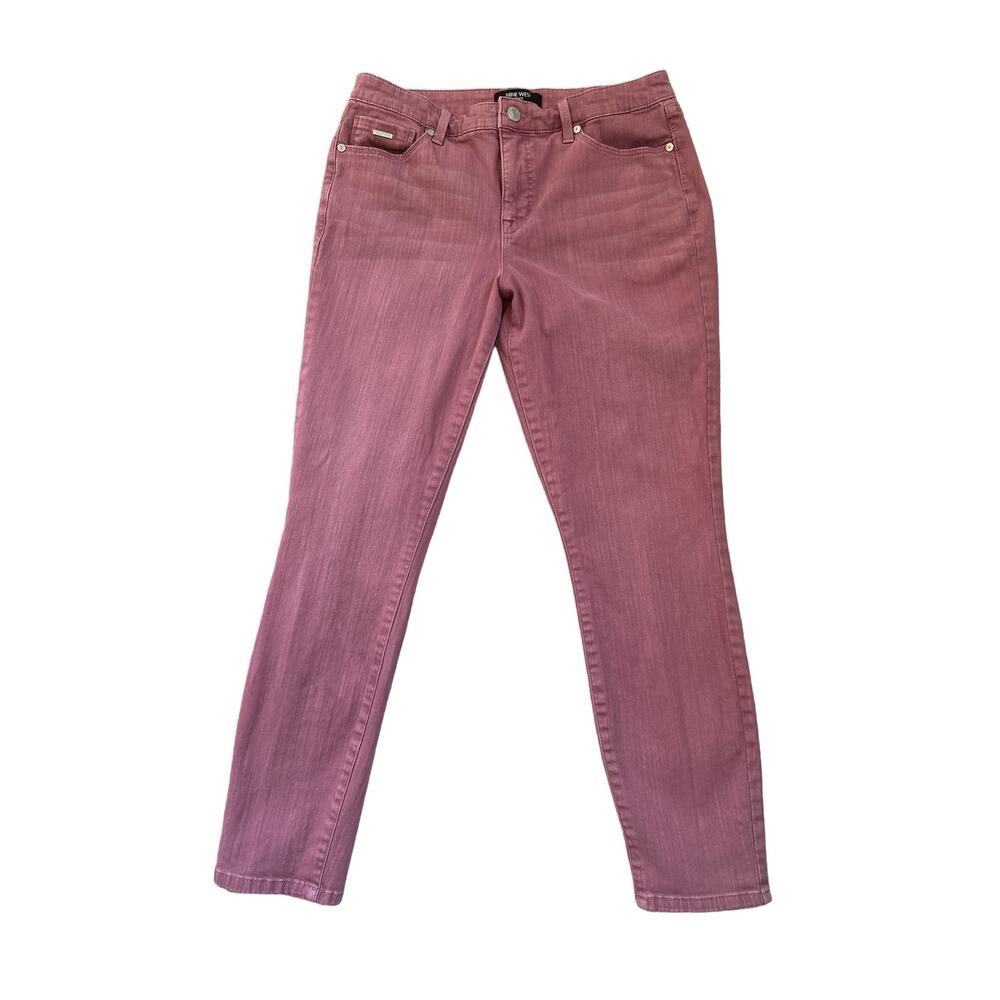 Nine West Jeans Gramercy Skinny Ankle Dusky Rose Size 8